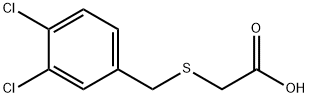 2-[(3,4-二氯苯基)甲基硫基]乙酸 结构式