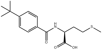 2-[(4-叔丁基苯基)甲酰氨基]-4-(甲基硫烷基)丁酸 结构式