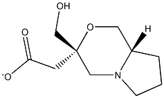 ((3R,8aS)-hexahydro-1H-pyrrolo[2,1-c][1,4]oxazin-3-yl)Methyl acetate 结构式