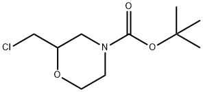 2-(氯甲基)-4-吗啉羧酸 1,1-二甲基乙酯 结构式