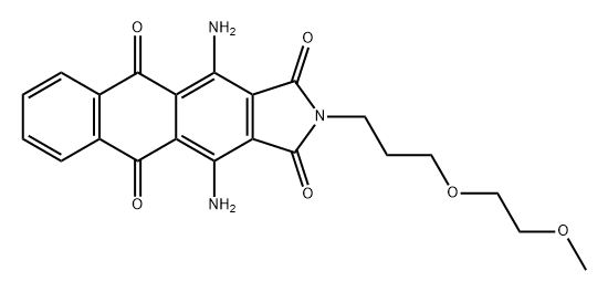 4,11-diamino-2-[3-(2-methoxyethoxy)propyl]-1H-naphth[2,3-f]isoindole-1,3,5,10(2H)-tetrone 结构式