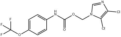 4,5-Dichloro-1-[({[4-(trifluoromethoxy)phenyl]carbamoyl}oxy)methyl]-1H-imidazole 结构式