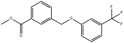 METHYL 3-([[3-(TRIFLUOROMETHYL)PHENYL]THIO]METHYL)BENZOATE 结构式