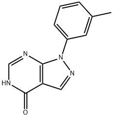 4H-Pyrazolo[3,4-d]pyrimidin-4-one, 1,5-dihydro-1-(3-methylphenyl)- 结构式