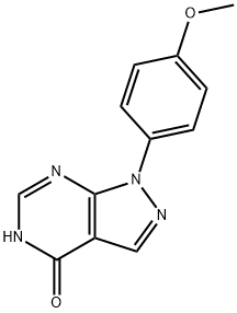 1-(4-甲氧基苯基)-1H-吡唑并[3,4-D]嘧啶-4-醇 结构式