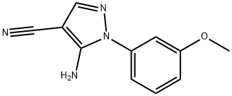 5-氨基-1-(3-甲氧基苯基)-1H-吡唑-4-腈 结构式