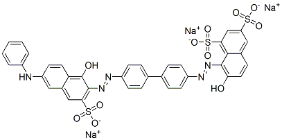 7-Hydroxy-8-[[4'-[[1-hydroxy-6-(phenylamino)-3-sulfo-2-naphtyl]azo]-1,1'-biphenyl-4-yl]azo]-1,3-naphthalenedisulfonic acid trisodium salt 结构式