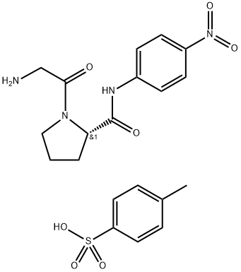 N-苷氨酰-脯氨酰对硝基苯胺-对甲苯磺酸盐 结构式