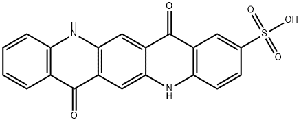 5,7,12,14-Tetrahydro-7,14-dioxoquino[2,3-b]acridine-2-sulfonic acid 结构式