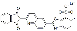 lithium 2-[2-(2,3-dihydro-1,3-dioxo-1H-inden-2-yl)-6-quinolyl]-6-methylbenzothiazole-7-sulphonate 结构式