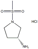 (R)-1-甲砜基-3-氨基吡咯烷盐酸盐 结构式