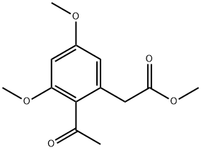 Benzeneacetic acid, 2-acetyl-3,5-dimethoxy-, methyl ester 结构式