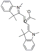 2-[3-(1,3-二氢-1,3,3-三甲基-2H-吲哚-2-亚基)-1-丙烯基]-1,3,3-三甲基-3H-吲哚翁乙酸盐 结构式