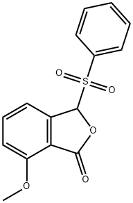 7-甲氧基-3-苯磺酰-1(3H)-异苯并呋喃酮 结构式