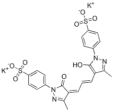 dipotassium p-[4,5-dihydro-4-[3-[5-hydroxy-3-methyl-1-(4-sulphonatophenyl)-1H-pyrazol-4-yl]allylidene]-3-methyl-5-oxo-1H-pyrazol-1-yl]benzenesulphonate 结构式