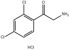 2-氨基-1-(2,4-二氯苯基)乙酮盐酸盐 结构式