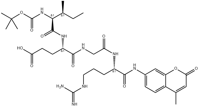 BOC-ILE-GLU-GLY-ARG-AMC 结构式