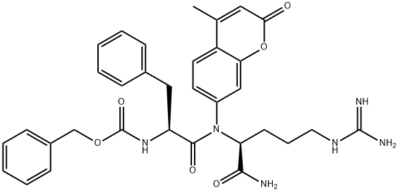Z-PHE-ARG 7-AMIDO-4-METHYLCOUMARIN HYDROCHLORIDE 结构式