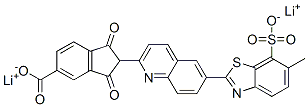 dilithium 2-[6-(6-methyl-7-sulphonatobenzothiazol-2-yl)-2-quinolyl]-1,3-dioxoindan-5-carboxylate 结构式