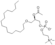 β-Acetyl-γ-O-alkyl-L-α-phosphatidylcholine from bovine heart lecithin