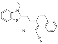 PROPANEDINITRILE, [2-[(3-ETHYL-2(3H)-BENZOTHIAZOLYLIDENE)ETHYLIDENE]-3,4-DIHYDRO-1(2H)-NAPHTHALENYLIDENE]- 结构式