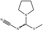 methyl N-cyanopyrrolidine-1-carbimidothioate 结构式