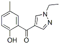 Methanone, (1-ethyl-1H-pyrazol-4-yl)(2-hydroxy-5-methylphenyl)- (9CI) 结构式