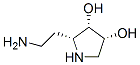 3,4-Pyrrolidinediol, 2-(2-aminoethyl)-, (2R,3S,4R)- (9CI) 结构式