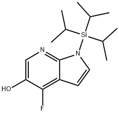 4-氟-1-[三(1-甲基乙基)硅酯]-1H-吡咯并[2,3-B]吡啶-5-醇 结构式