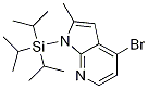 4-broMo-2-Methyl-1-(triisopropylsilyl)-1H-pyrrolo[2,3-b]pyridine 结构式