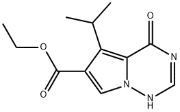 ETHYL 5-ISOPROPYL-4-OXO-3,4-DIHYDROPYRROLO[2,1-F][1,2,4]TRIAZINE-6-CARBOXYLATE 结构式