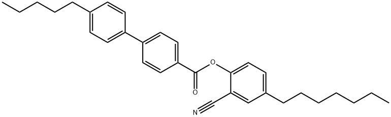 2-cyano-4-heptylphenyl 4'-pentyl[1,1'-biphenyl]-4-carboxylate 结构式