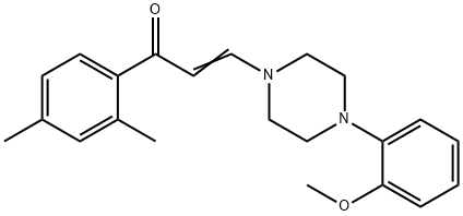 1-(2,4-Dimethylphenyl)-3-(4-(2-methoxyphenyl)-1-piperazinyl)-2-propen- 1-one 结构式