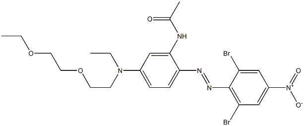 N-[2-[(2,6-dibromo-4-nitrophenyl)azo]-5-[[2-(2-ethoxyethoxy)ethyl]ethylamino]phenyl]acetamide 结构式