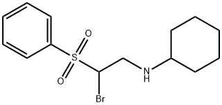 (2-BENZENESULFONYL-2-BROMO-ETHYL)-CYCLOHEXYL-AMINE 结构式