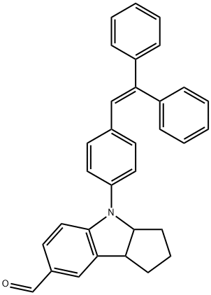 (3AS,8BS)-4-(4-(2,2-二苯基乙烯基)苯基)-1,2,3,3A,4,8B-六氢环戊[B]吲哚-7-甲醛 结构式