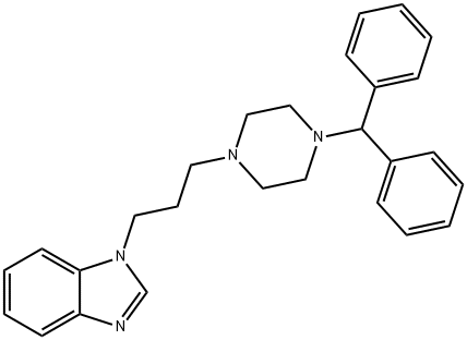 二苯甲基哌嗪基苯并咪唑 结构式