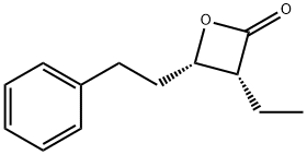 2-Oxetanone,3-ethyl-4-(2-phenylethyl)-,(3R,4S)-(9CI) 结构式