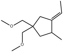 Cyclopentane, 3-ethylidene-1,1-bis(methoxymethyl)-4-methyl-, (3E)- (9CI) 结构式
