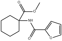 Cyclohexanecarboxylic acid, 1-[(2-furanylcarbonyl)amino]-, methyl ester (9CI) 结构式