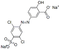 disodium 5-[(2,5-dichloro-4-sulphonatophenyl)azo]salicylate 结构式