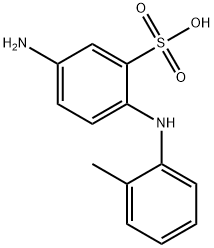 2-(2-methylanilino)-5-aminobenzenesulfonic acid 结构式