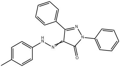 1,3-diphenyl-1H-pyrazole-4,5-dione 4-[(4-methylphenyl)hydrazone] 结构式