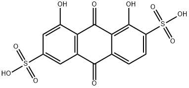 1,8-dihydroxy-9,10-anthraquinone-2,6-disulfonic acid 结构式