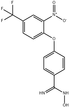 N'-Hydroxy-4-[2-nitro-4-(trifluoromethyl)phenoxy]benzenecarboximidamide 结构式