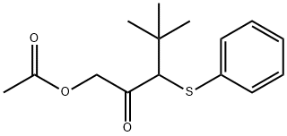 4,4-Dimethyl-2-oxo-3-(phenylsulfanyl)pentyl acetate 结构式