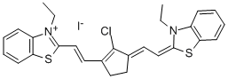 2-[2-[2-CHLORO-3-[2-(3-ETHYL-3H-BENZTHIAZOL-2-YLIDENE)-ETHYLIDENE]-1-CYCLOPENTEN-1-YL]ETHENYL]-3-ETHYL-BENZTHIAZOLIUM IODIDE 结构式