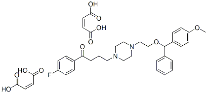 N-[2-(4-methoxybenzhydryloxy)ethyl]-N'-[3-(4-fluorobenzoyl)propyl]piperazine dimaleate 结构式