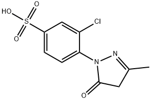 3-氯-4-(3-甲基-5-氧代-4,5-二氢-1H-吡唑-1-基)苯磺酸 结构式
