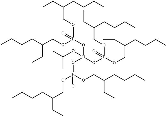 异丙基三(二辛基磷酸酰氧基)钛酸酯 结构式